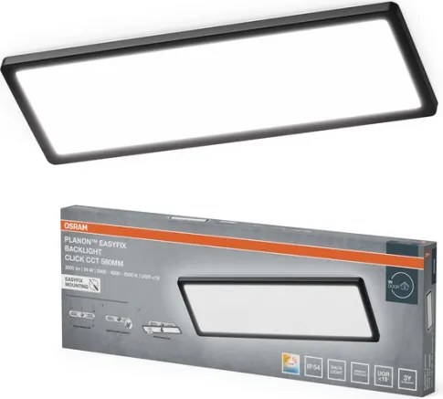 Osram - Plafonieră LED PLANON EASYFIX LED/24W/230V 2800/4000/6000K IP54 neagră