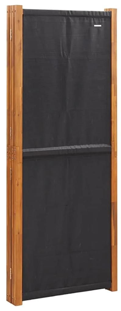 Paravan de camera cu 5 panouri, negru, 350x180 cm Negru, 350 x 180 cm, 1