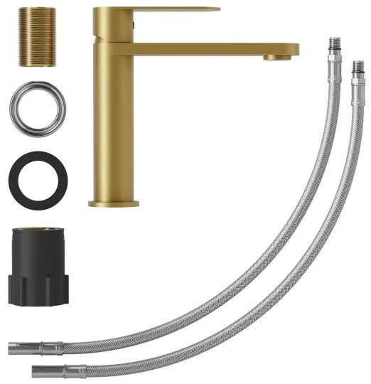 Baterie de lavoar BATH DELUXE 28-017-02-70-02 TARNBY 17,3 cm alamă periată