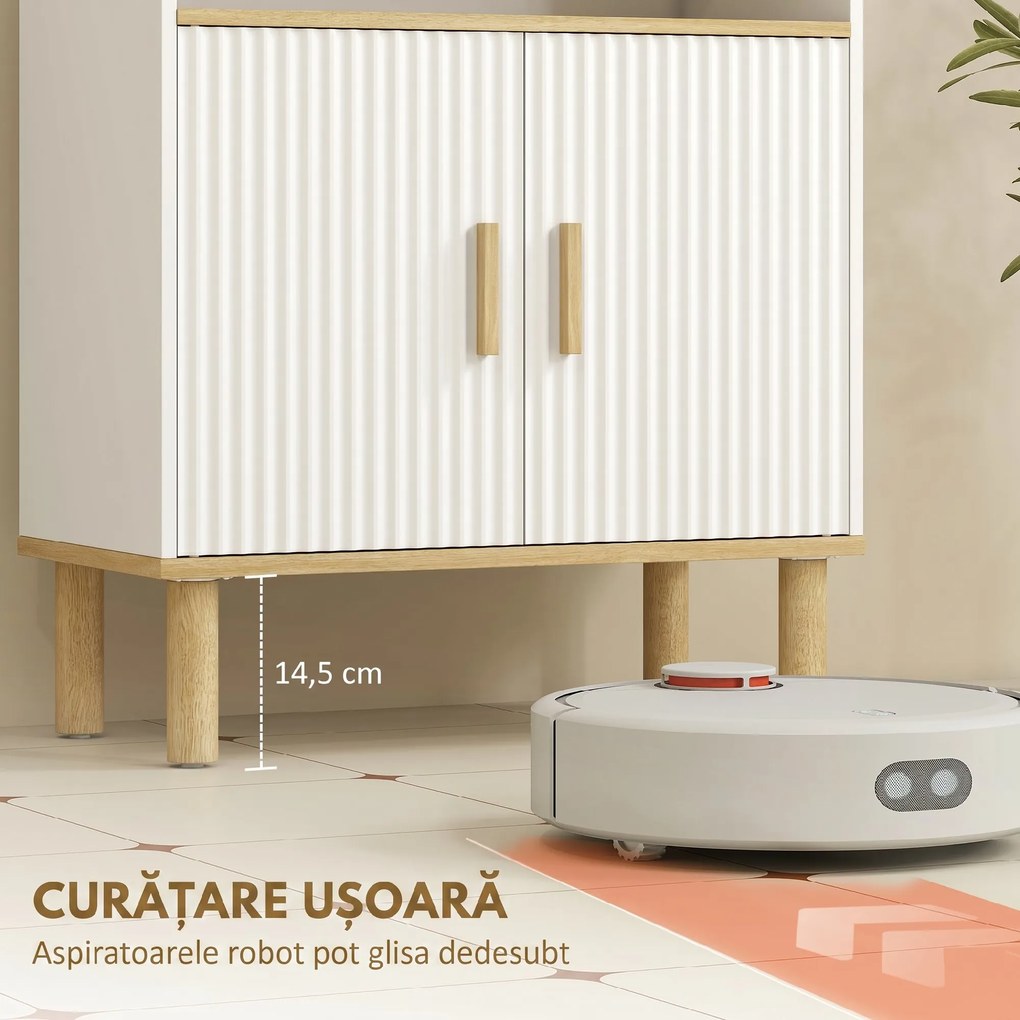 HOMCOM dulap multifuncțional joasă înălțime | Aosom Romania