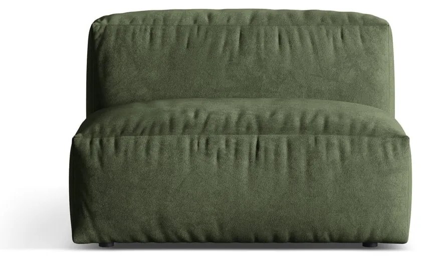 Modul pentru canapea modulară verde cu tapițerie din catifea (de mijloc) Martina – Micadoni