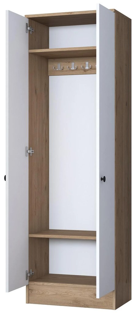 Dulap de haine Bivake 1 (alb + Nuc) . 1093926
