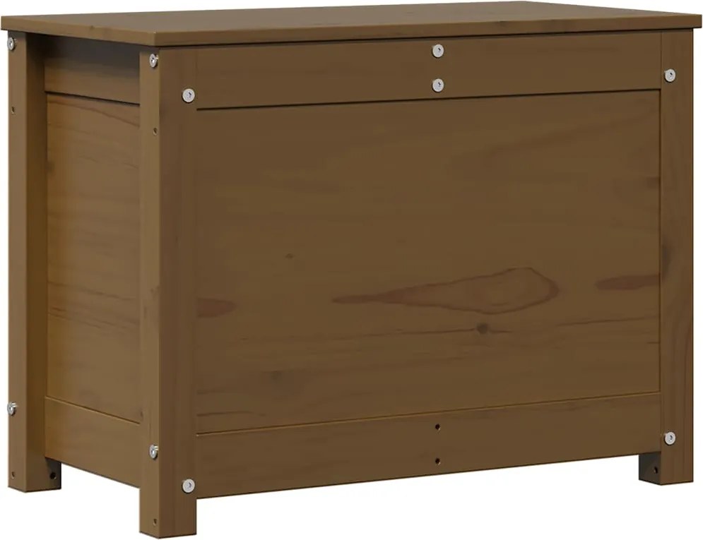 vidaXL Cutie de depozitare, maro miere, 60x32x45,5 cm, lemn masiv pin