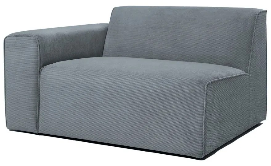 Modul pentru canapea gri cu tapițerie din catifea reiată (cu colț pe partea stângă ) Sting – Scandic