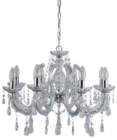 Searchlight - Lustră de cristal pe lanț MARIE 8xE14/40W/230V