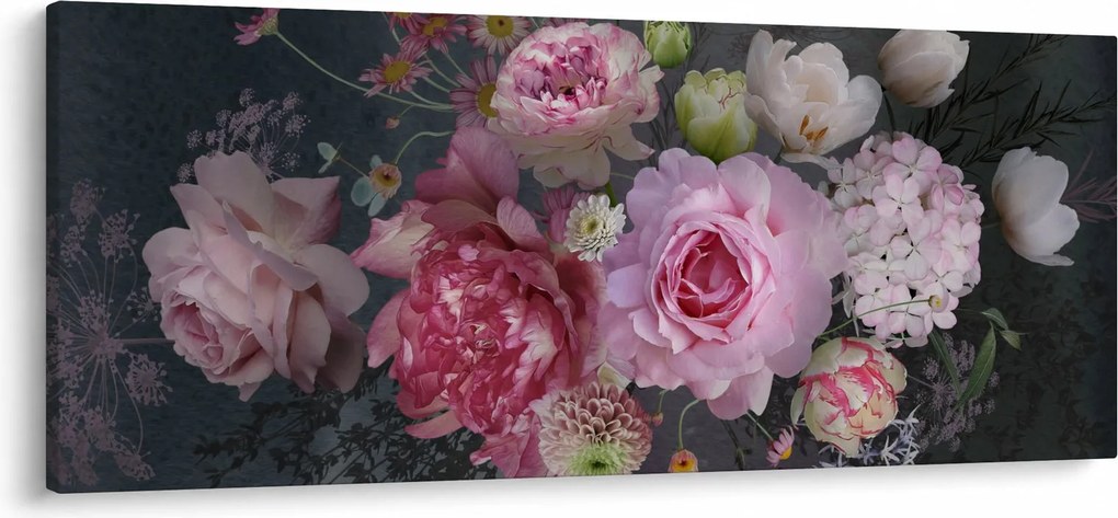 Tablou - Flori de grădină (120x50 cm)