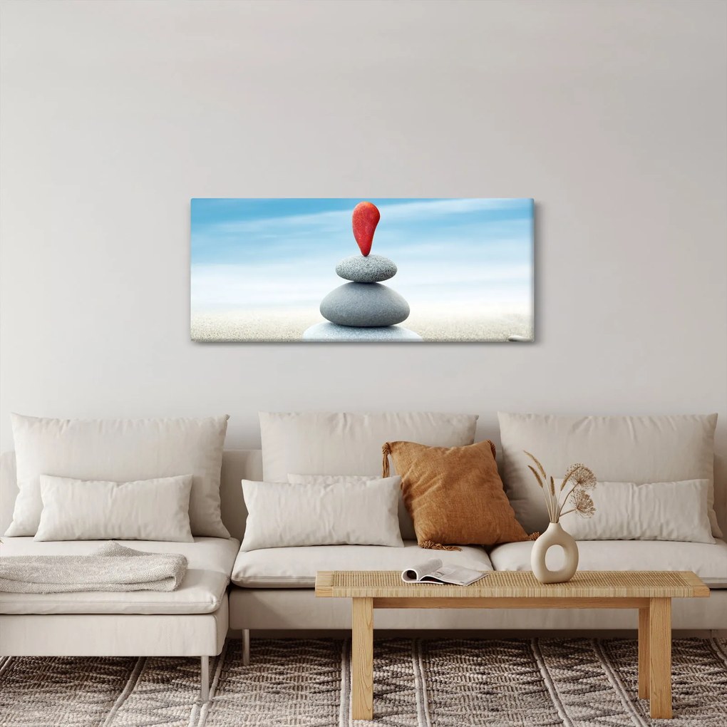 Tablou -Echilibru cu pietre (120x50 cm)