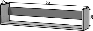 Poliță Suspendată ARIA, ADRK Furniture (Culoare: Artisan)