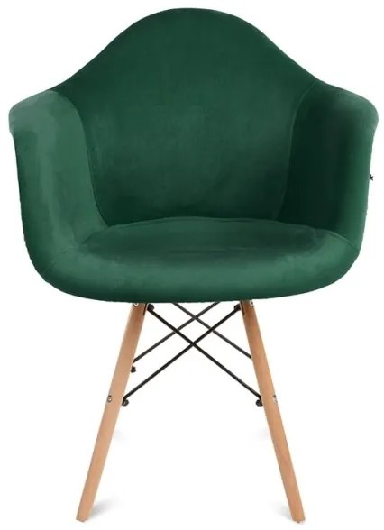 SET 2x scaun de sufragerie NEREA 80x60,5 cm verde/fag