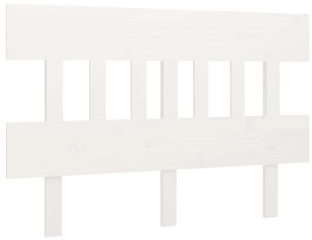 819126 vidaXL Tăblie de pat, alb, 153,5x3x81 cm, lemn masiv de pin