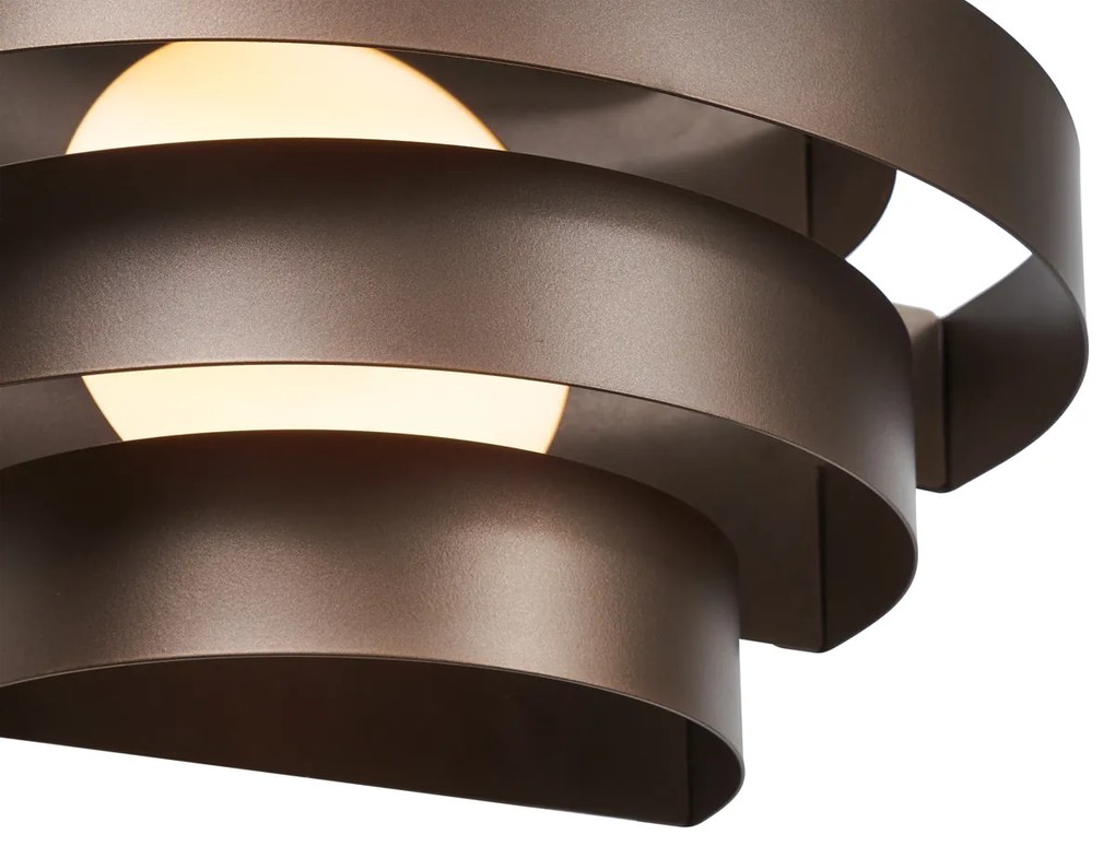 Lampă de perete modernă bronz incl. LED cu 3 trepte de intensitate luminoasă - Lines