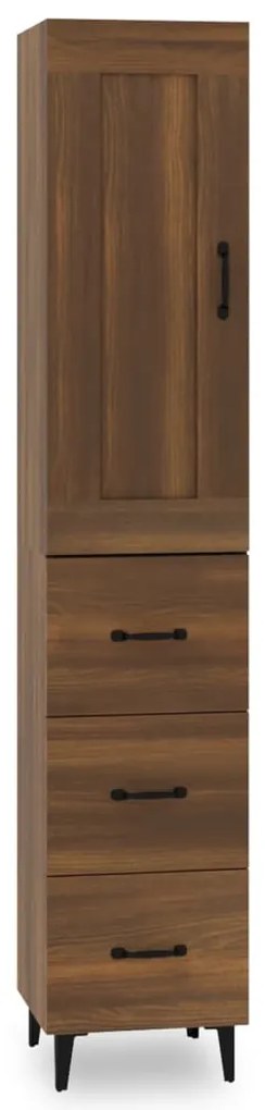 3115467 vidaXL Dulap înalt, Stejar brun, 35x34x180 cm, lemn compozit