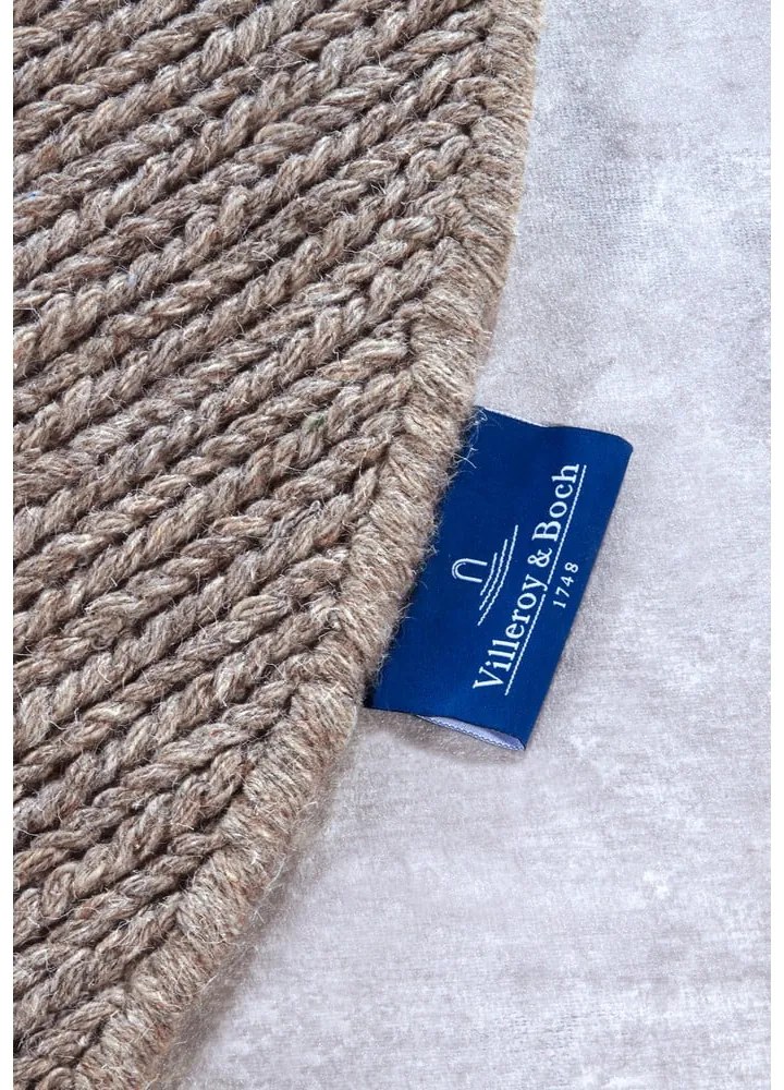 Covor maro deschis țesut manual rotund din lână ø 160 cm Francois – Villeroy&Boch