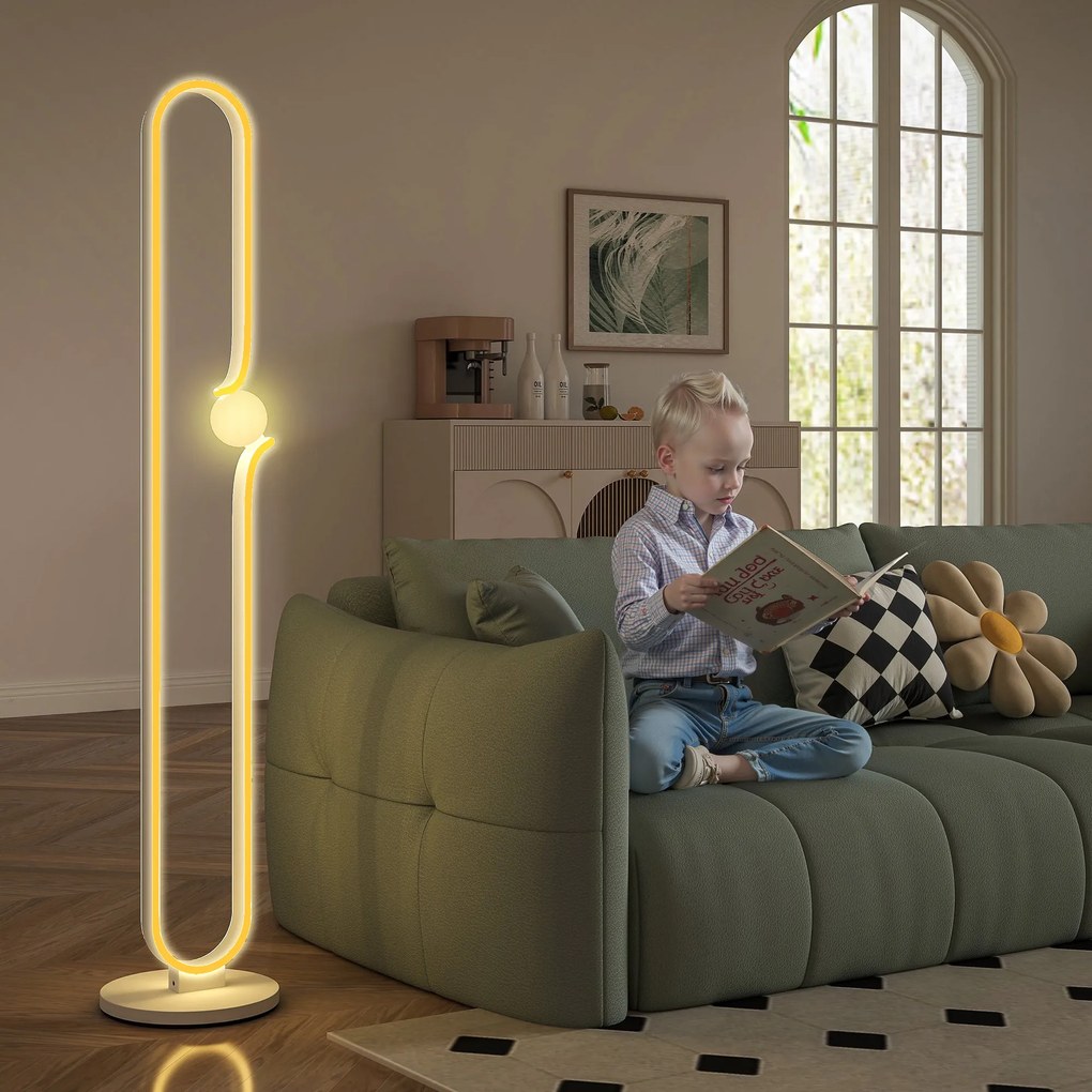 Lampă LED HOMCOM reglabilă cu comutator | Aosom Romania