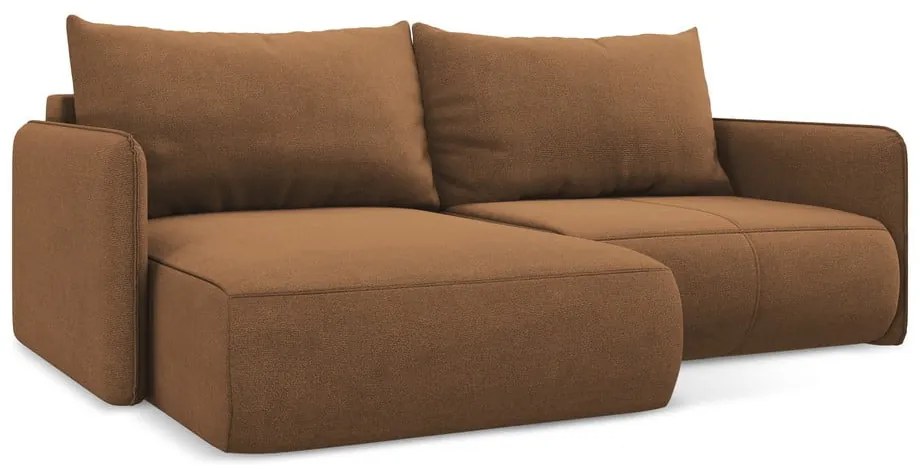 Colțar portocaliu extensibil/cu spațiu de depozitare (cu colț pe partea stângă) Nanea – Makamii