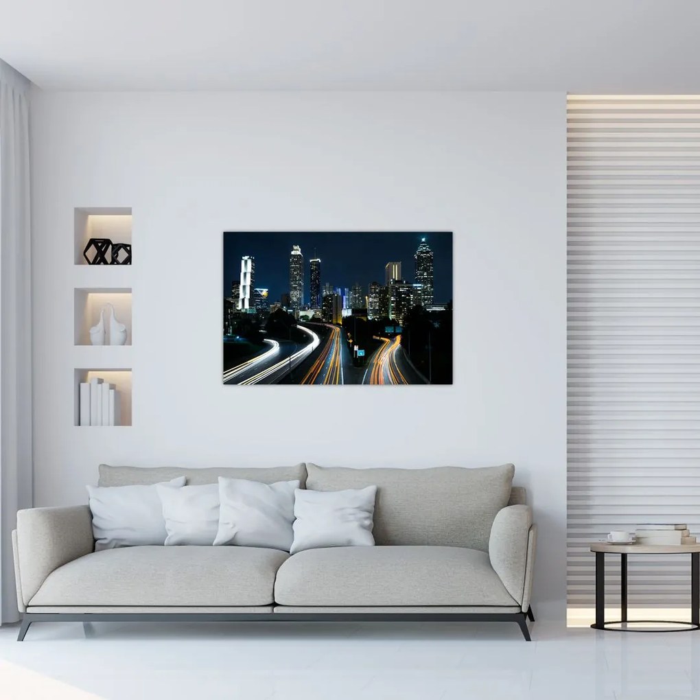 Tabloul metropolei nocturne (90x60 cm)
