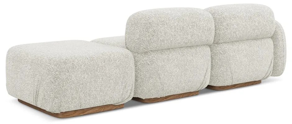 Șezlong modular crem (cu colț pe partea stângă) Ailani – Makamii