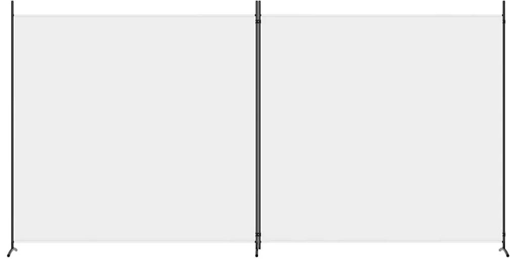 Paravan de camera cu 2 panouri, alb, 348x180 cm