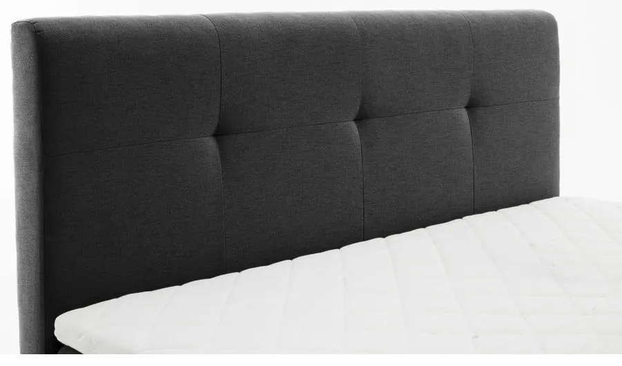 Pat boxspring gri antracit 160x200 cm Stockholm – Meise Möbel
