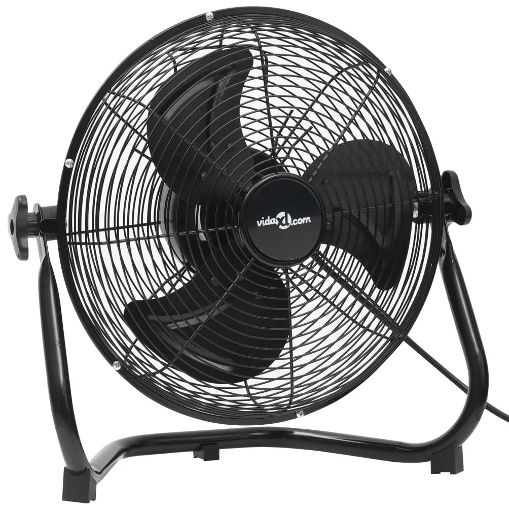 51452 vidaXL Ventilator de podea, 3 viteze, 60 cm, 120 W, negru