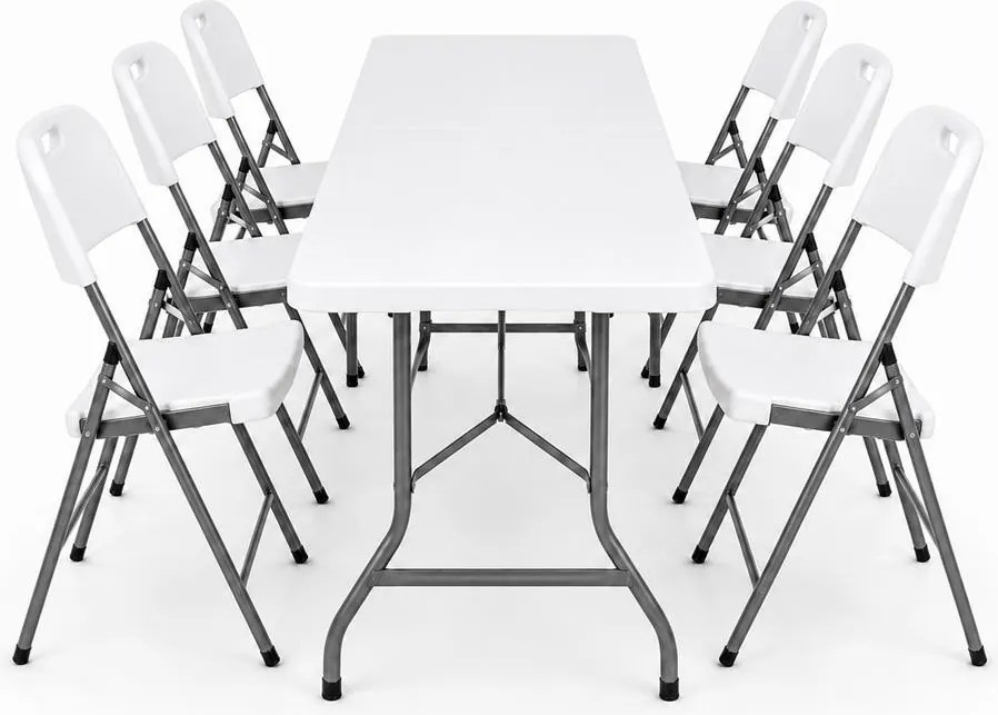 Set catering/camping - masă ESSEN + 6x scaune BERLIN
