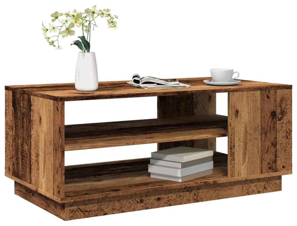 vidaXL Măsuță de cafea, lemn vechi, 102x55x43 cm, lemn prelucrat