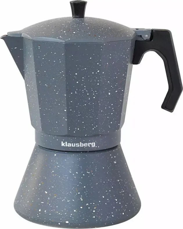 La mâna a doua: Cafetiera moka Klausberg KB 7547, 9 cesti, Inductie, Marmura gri