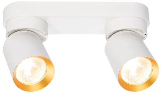 Spot ANDY 2xGU10/8W/230V alb/auriu