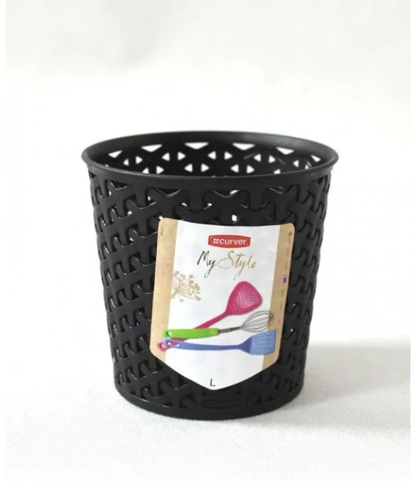 Cupă de depozitare din plastic STIL Y - L- CURVER negru