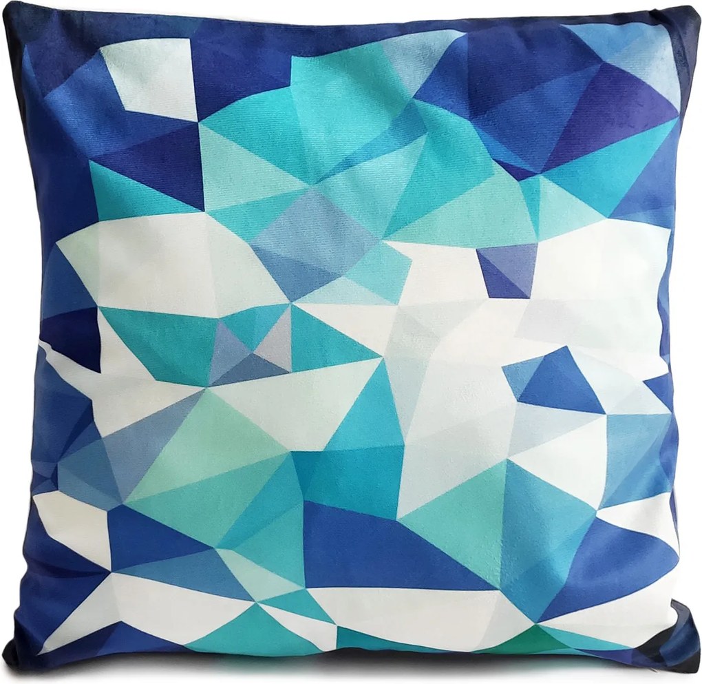 Față de pernă Diamant albastru, 40 x 40 cm