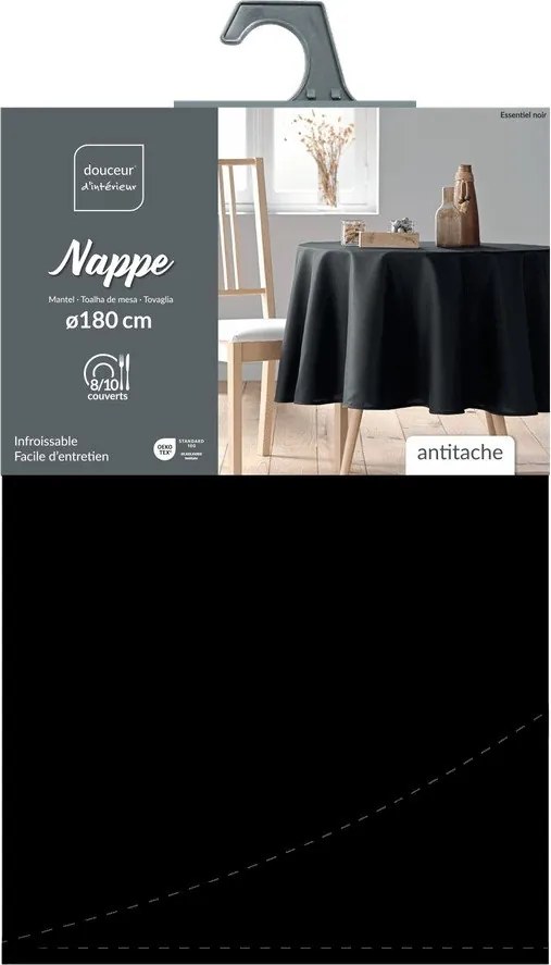 Față de masă potrivit pentru spălare automată ø 180 cm Essentiel – douceur d'intérieur