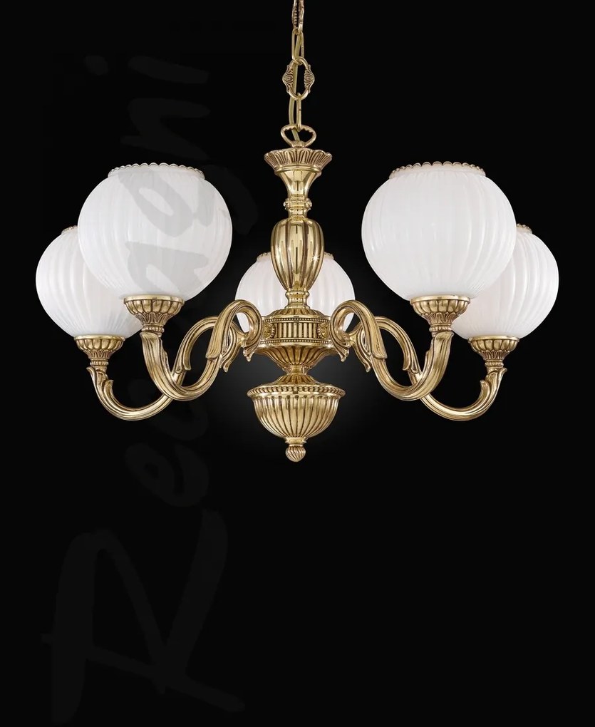 Candelabru din alama cu 5 brate design italian 9350