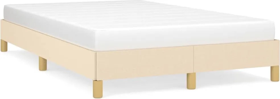 vidaXL Cadru de pat fără saltea cremă 120x190 cm țesătură