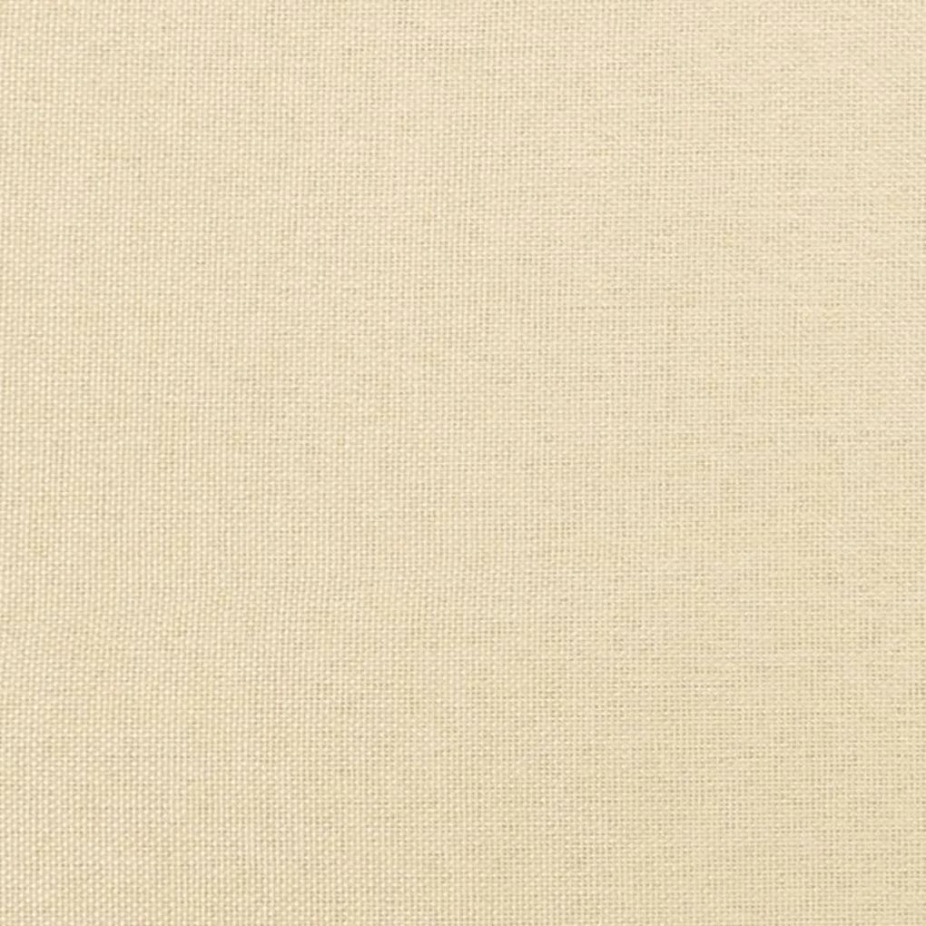 Scaun balansoar cu taburet, alb crem, textil Alb crem, 1