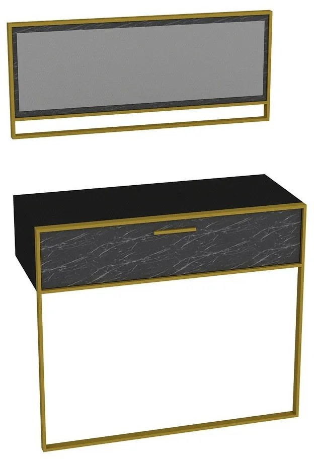 Masă decorativă Polka Aynali Negru