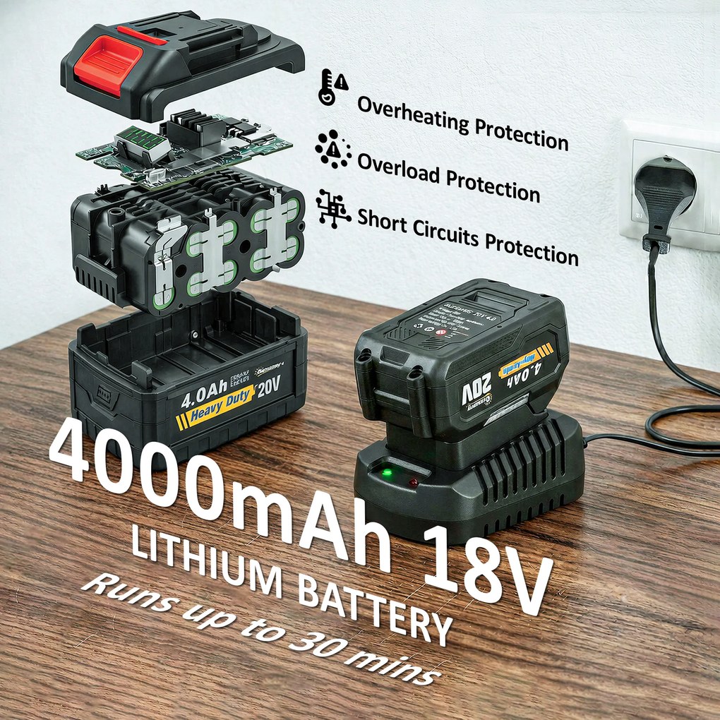 Outsunny Suflător cu Baterie 18V, Suflător de Frunze cu Baterie 4Ah, Motor Fără Perii 250W, 6 Niveluri de Viteză 149 km/h, Turbo Boost, Încărcător, Ușor, pentru Grădină, Frunze, Zăpadă, Praf | Aosom Romania