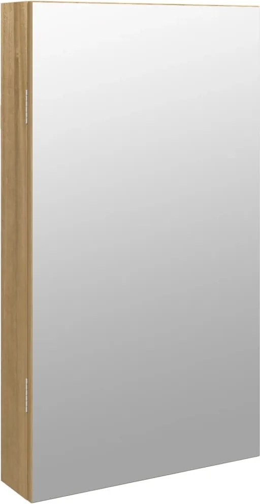 vidaXL Dulap de bijuterii cu oglindă și lumini LED, montaj pe perete