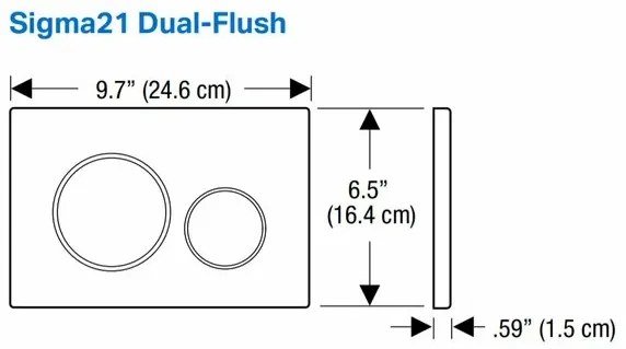 Clapeta de actionare Geberit Sigma21 aspect beton inel negru