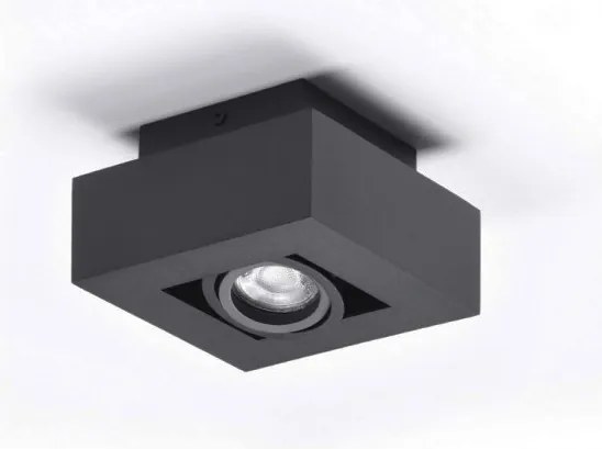Spot aplicat directionabil de tavan/plafon NIKEA 1 GU10 negru