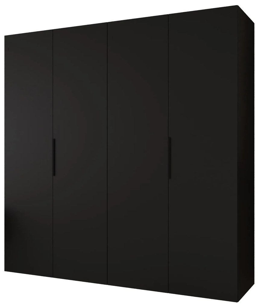Dulap de haine 200 cm Mirabella 1 (Negru + Negru). 1126363