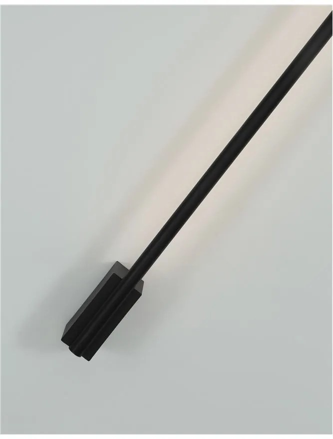 Aplica de perete LED design liniar GROPIUS negru, L-120cm, H-7cm