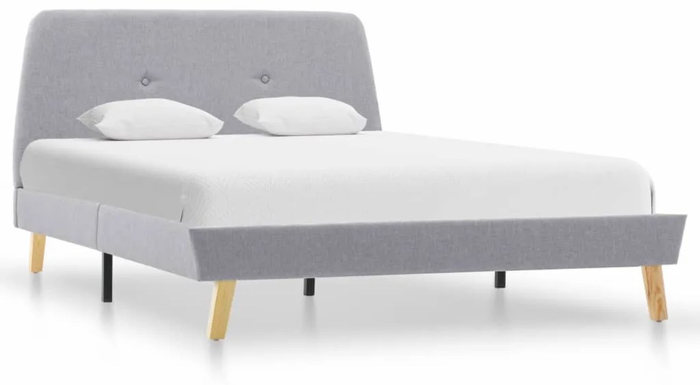 286921 vidaXL Cadru de pat, gri deschis, 120 x 200 cm, material textil