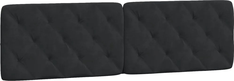 vidaXL Pernă tăblie de pat, negru, 180 cm, catifea