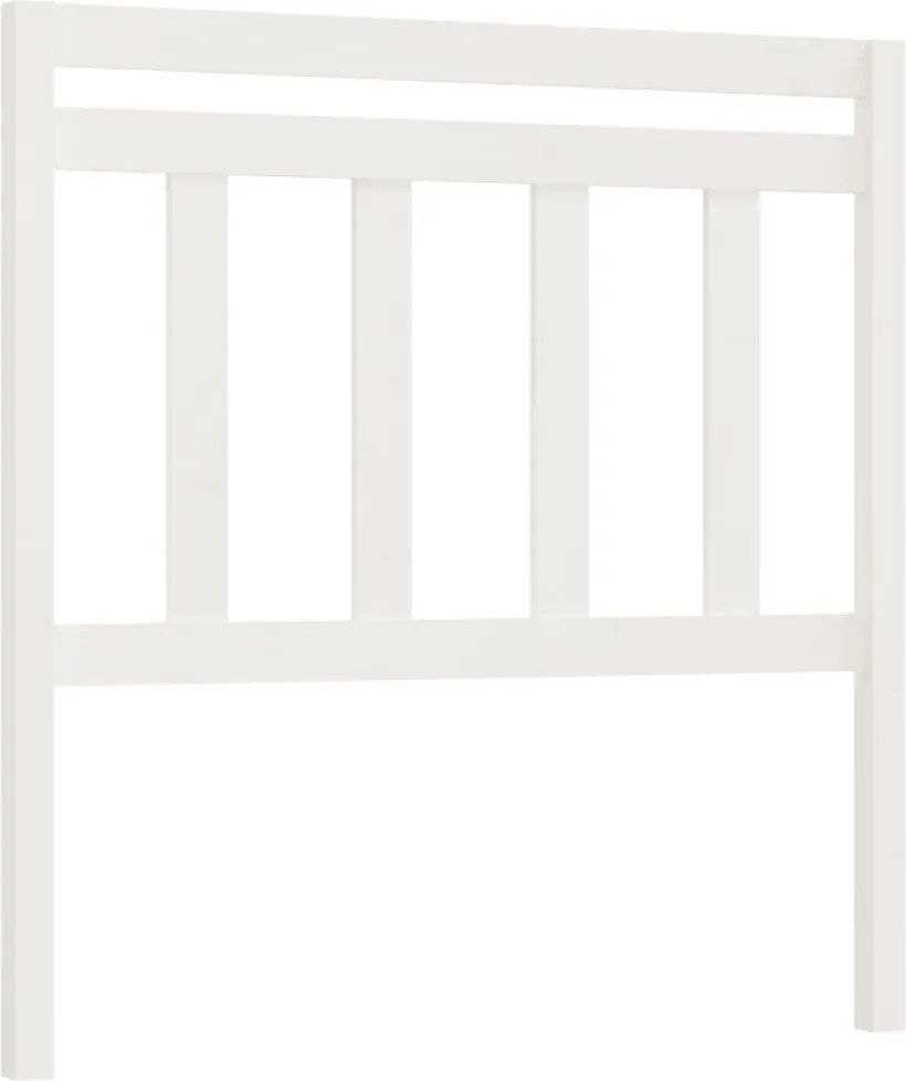 vidaXL Tăblie de pat, alb, 96x4x100 cm, lemn masiv de pin