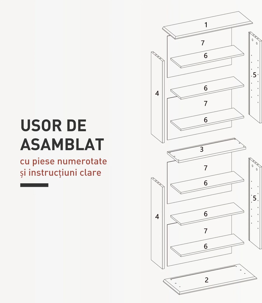HOMCOM Unitate de Stocare 360 CD/185 DVD/185 Blu-ray - Alb | Aosom Romania