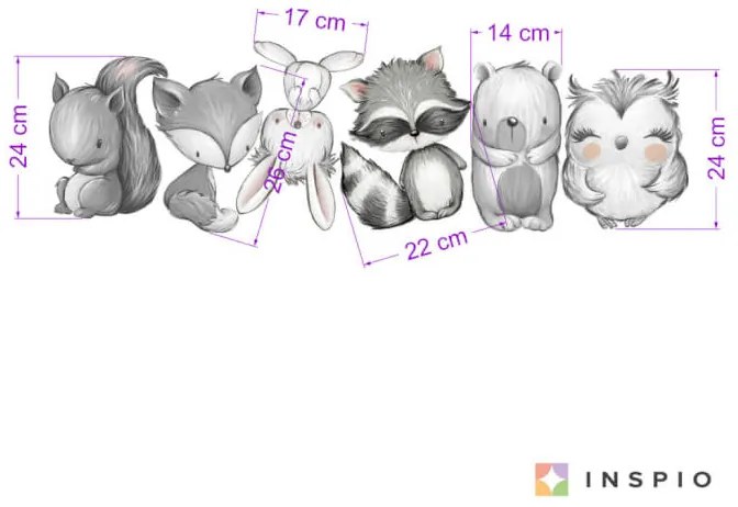 INSPIO Animale în alb-negru deasupra patutului