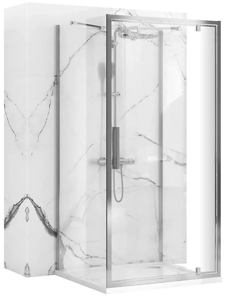 Cabina dus Rapid Swing Crom 100x80cm, Rea