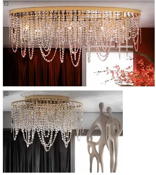 Aplica din alama si cristale Schöler Kristalldesign, Antique Brass