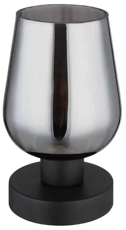 Veioza/Lampa de masa design modern RYAN negru/fumuriu