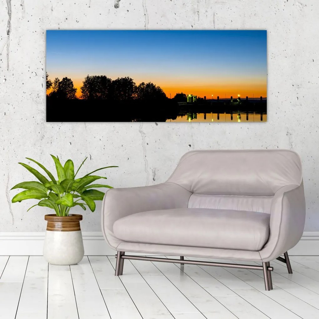 Tablou cu apus de soare (120x50 cm)